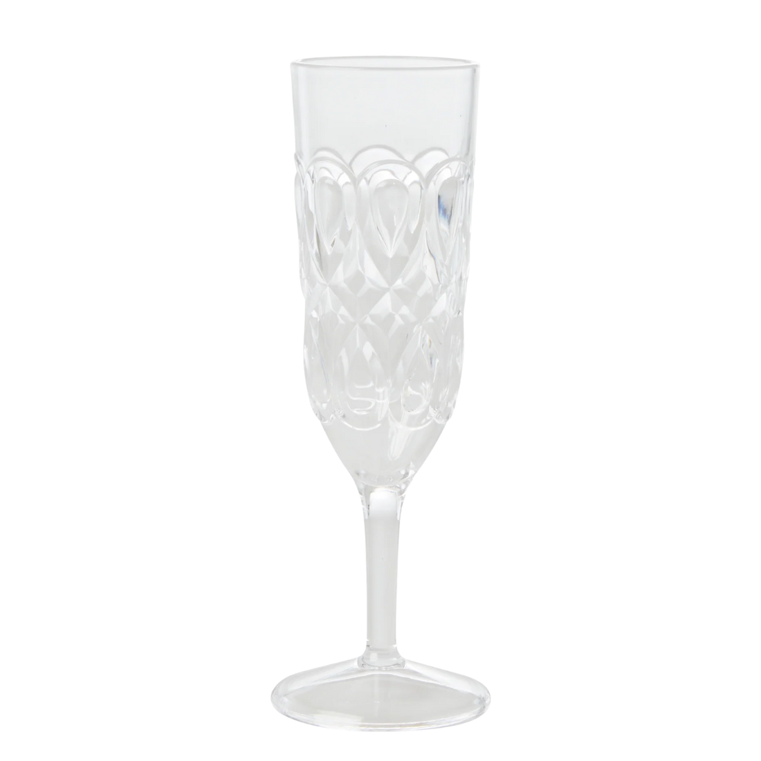 Se Rice Champagneglas Klar Acrylic med snoninger 21 cm hos Veras Verden