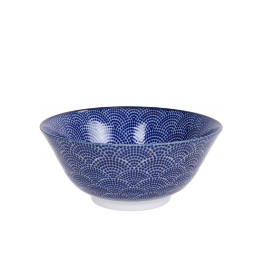 Billede af Tokyo Design Studio Nippon Blue Dots Tayo Skål 15,2 x 6,7 cm. 500 ml