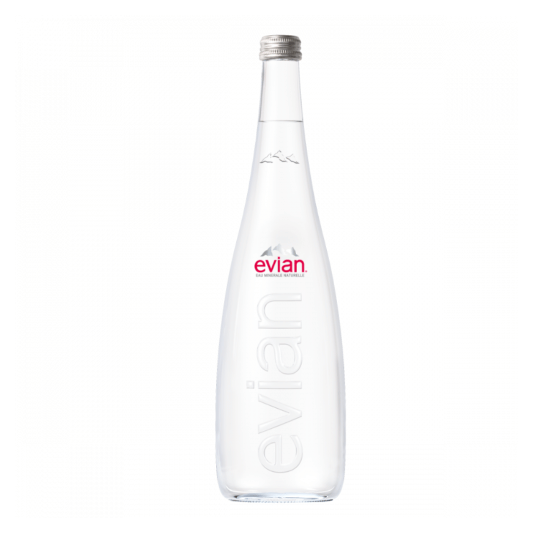 Billede af Evian Mineralvand, glasflaske, inkl. pant - 75 cl