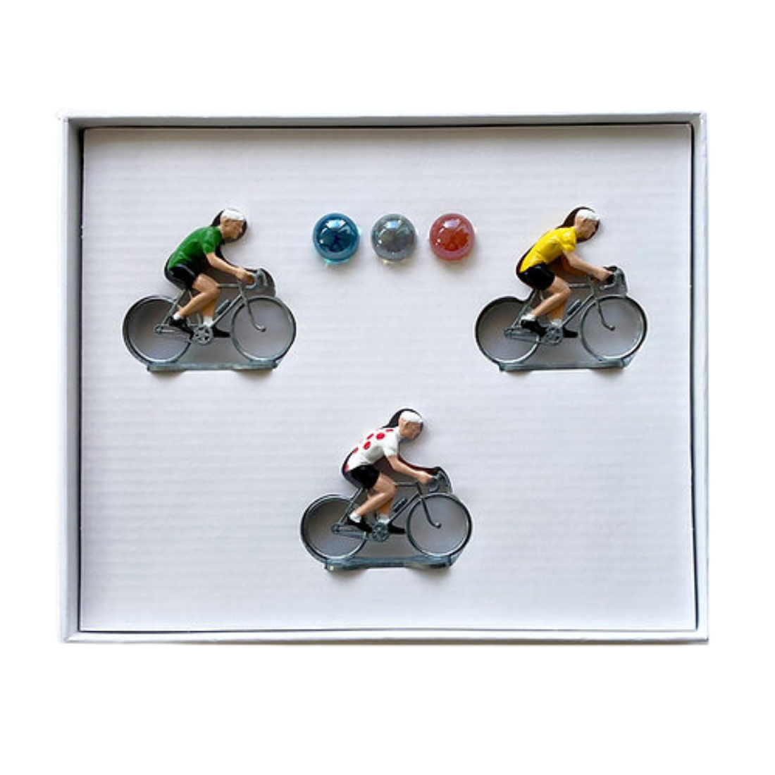 Billede af Bernard & Eddy Little Cyclist World Tour Spil 3 cykelryttere + 3 glaskugler