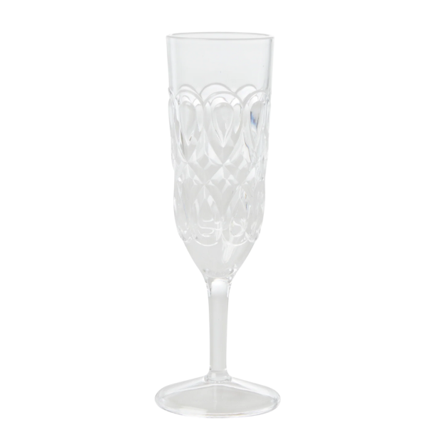 Rice Champagneglas Klar Acrylic med snoninger 21 cm