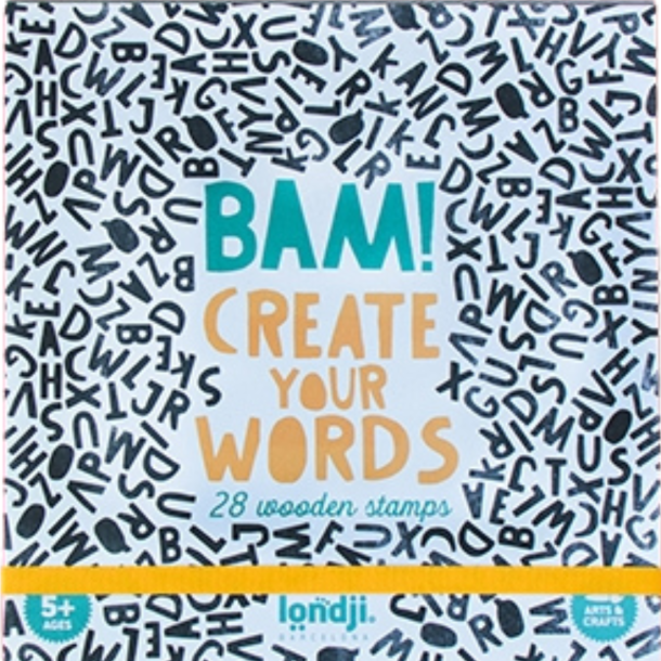 Londji "BAM! Create your Words" - med stempler
